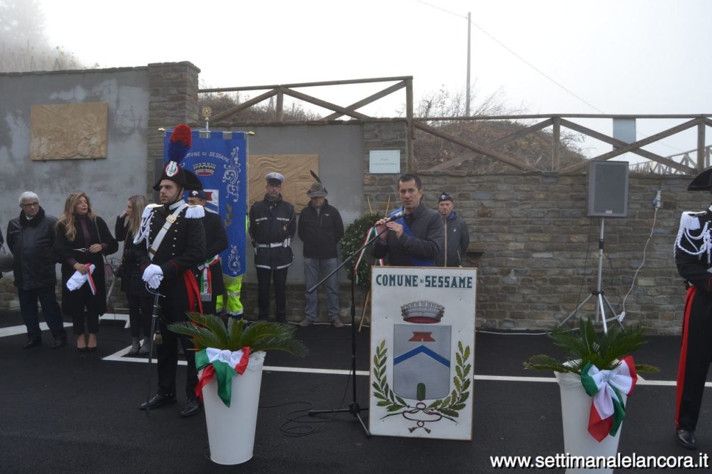 Sessame, inaugurazione piazza Nassirya