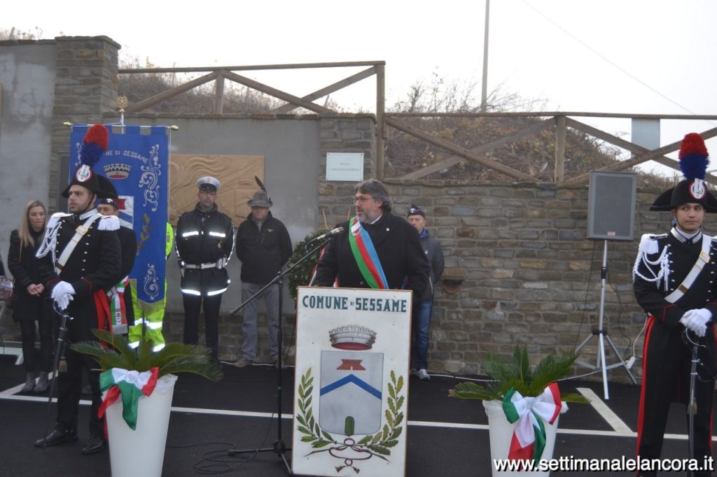 Sessame, inaugurazione piazza Nassirya