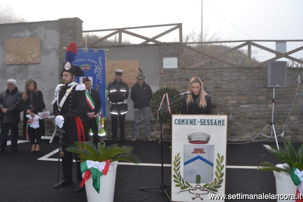 Sessame, inaugurazione piazza Nassirya