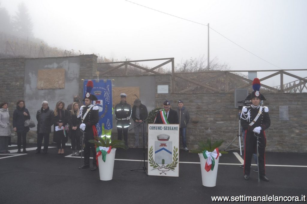 Sessame, inaugurazione piazza Nassirya