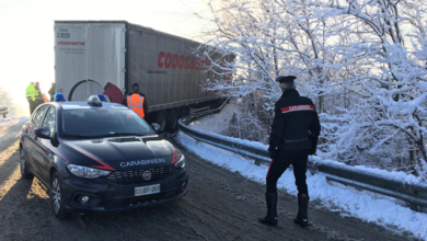 Emergenza neve, pattuglie dei Carabinieri impegnate in tutta la Provincia di Asti