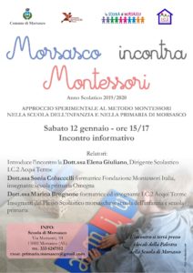 Morsasco, locandina scuola