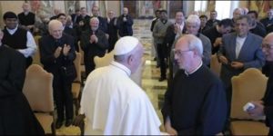 Padre Franco Moscone con Papa Francesco