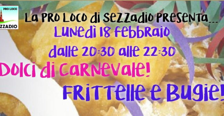 Corso di cucina alla Pro Loco Sezzadio: bugie e frittelle