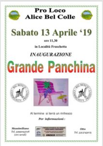 locandina Alice Bel Colle grande panchina