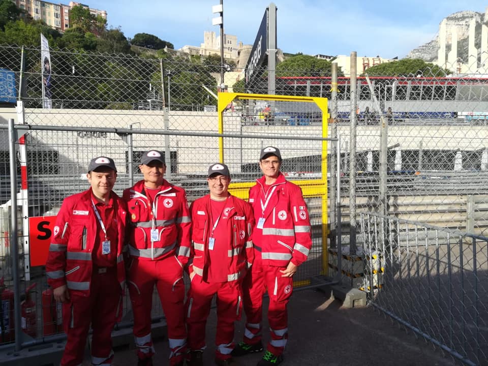 I volontari CRI della Valle Stura in azione al circuito di Monaco