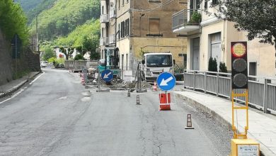 Rossiglione: senso unico alternato in via Garibaldi