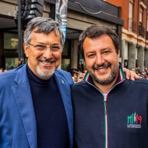 Santo Stefano Belbo-Luigi Genesio Icardi con Matteo Salvini