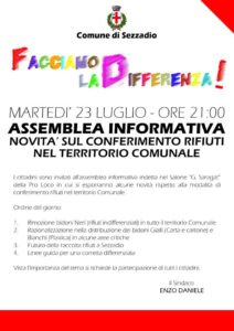 Sezzadio, locandina assemblea