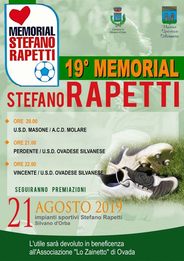 Calcio - A Silvano il 19° “Memorial Stefano Rapetti”