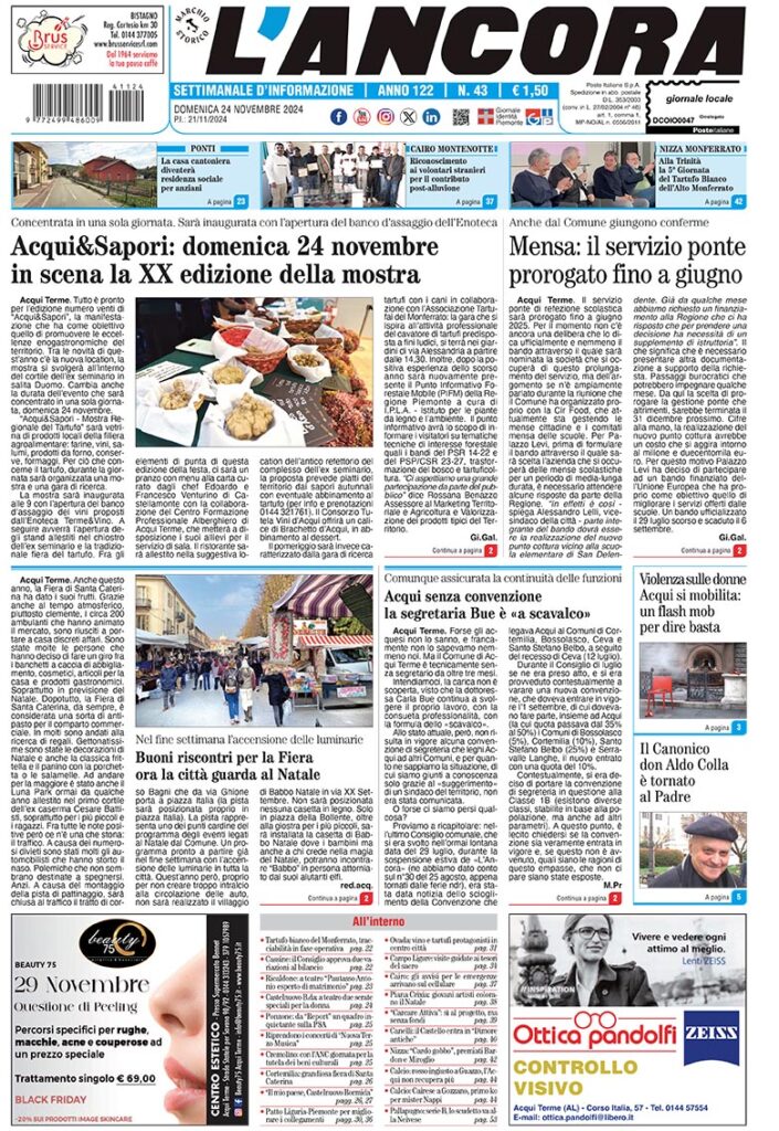 prima pagina num.43/2024